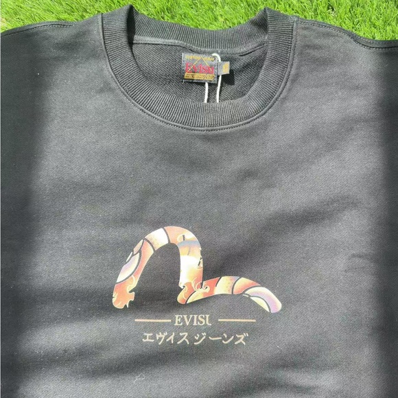 evlsu men's black colorblock cotton - Picture 2 of 10